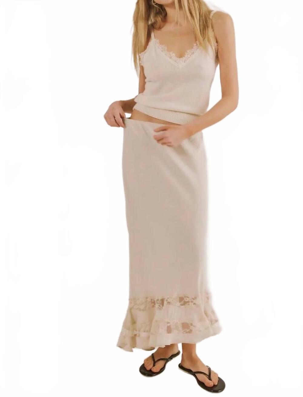 NEW FREE PEOPLE long lost lover half slip in beige